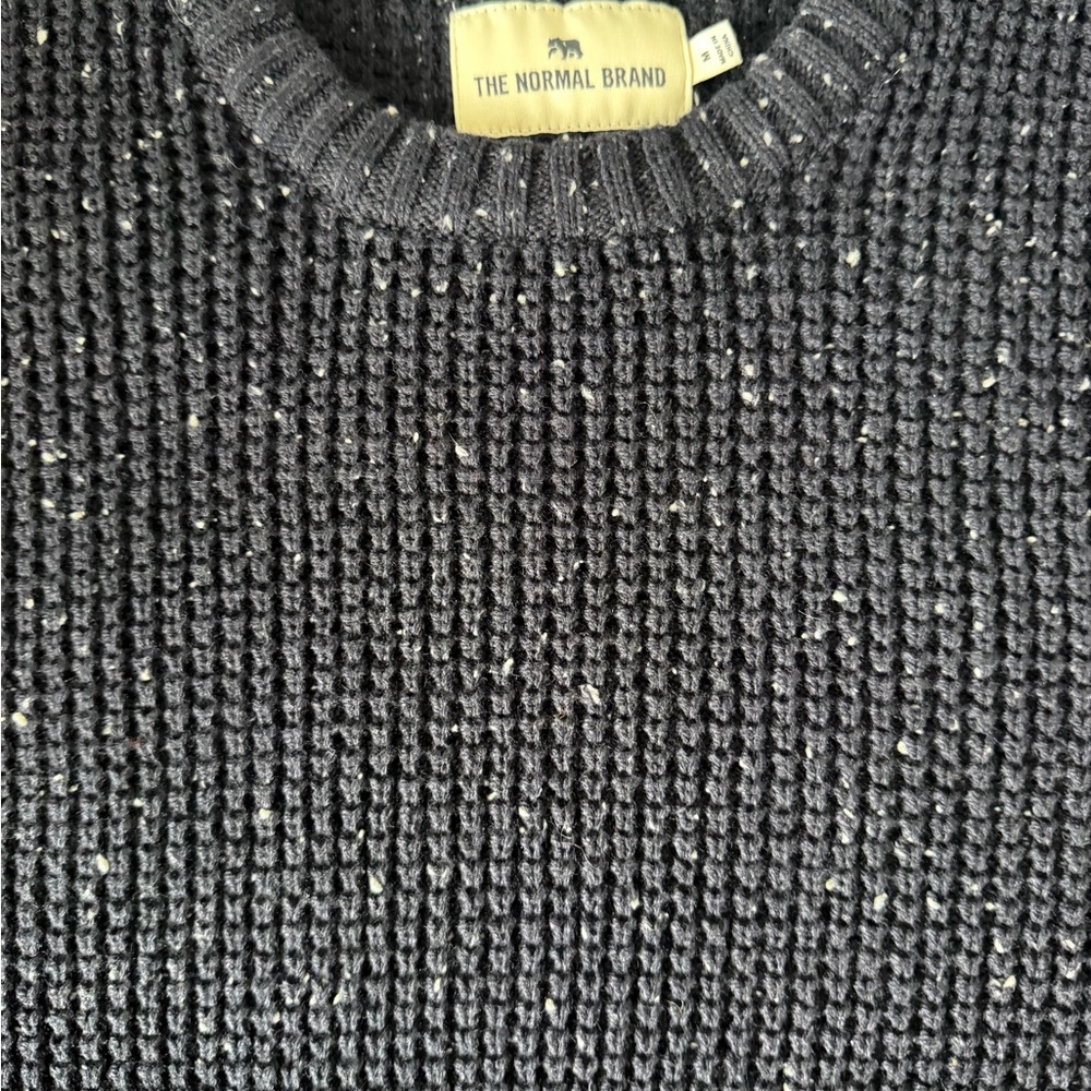 NWOT The Normal Brand Seawool Nep Crew Navy. Size M. Never worn. - Picture 9 of 10